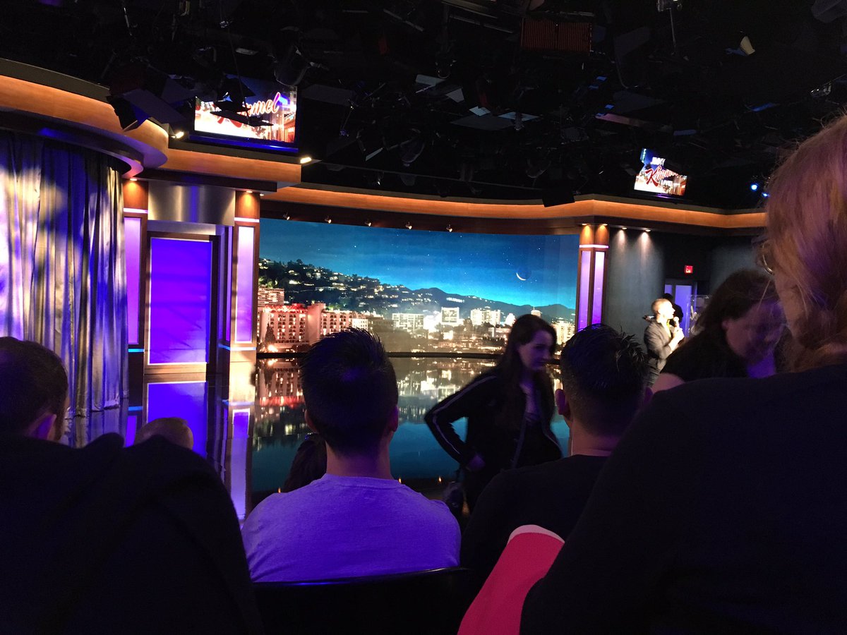 jameslittleLPA's tweet photo. Guess where I am?! Here to watch our client, @modobag, on the @JimmyKimmelLive show. Stoked! https://t.co/QoouX2l7eX