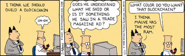 TamaraMcCleary's tweet photo. What normally happens when an exec hears a new buzzword... 
#blockchain #WatsonIoT #IoT #cloud #saas https://t.co/SylaWGVKMu