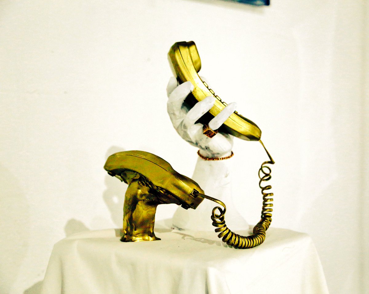 TheVoidMiami's tweet photo. When your "Hotline" is literally Blinging ๐โจ! Super cool piece by tastemaker @MrDelamont at #TheVoidMiami https://t.co/krNmDacM9M