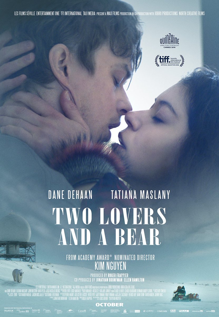 eOnefilms's tweet photo. See the NEW #TwoLoversAndABear #TIFF16 Poster starring @DaneDeHaan &amp; @TatianaMaslany - Premieres at #TIFF16 Tomorrow https://t.co/DX7PjQfvk6