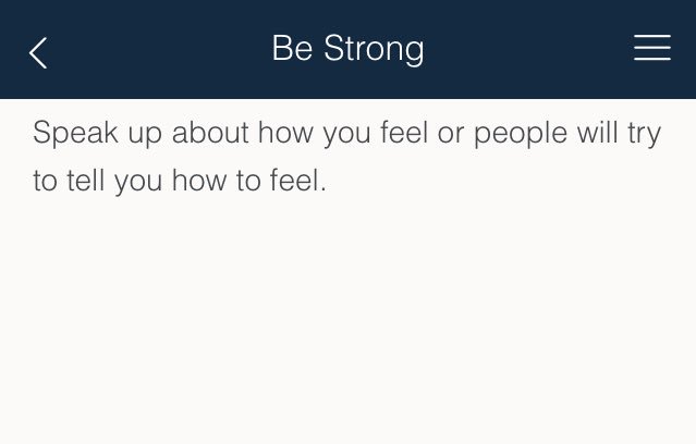 Be strong