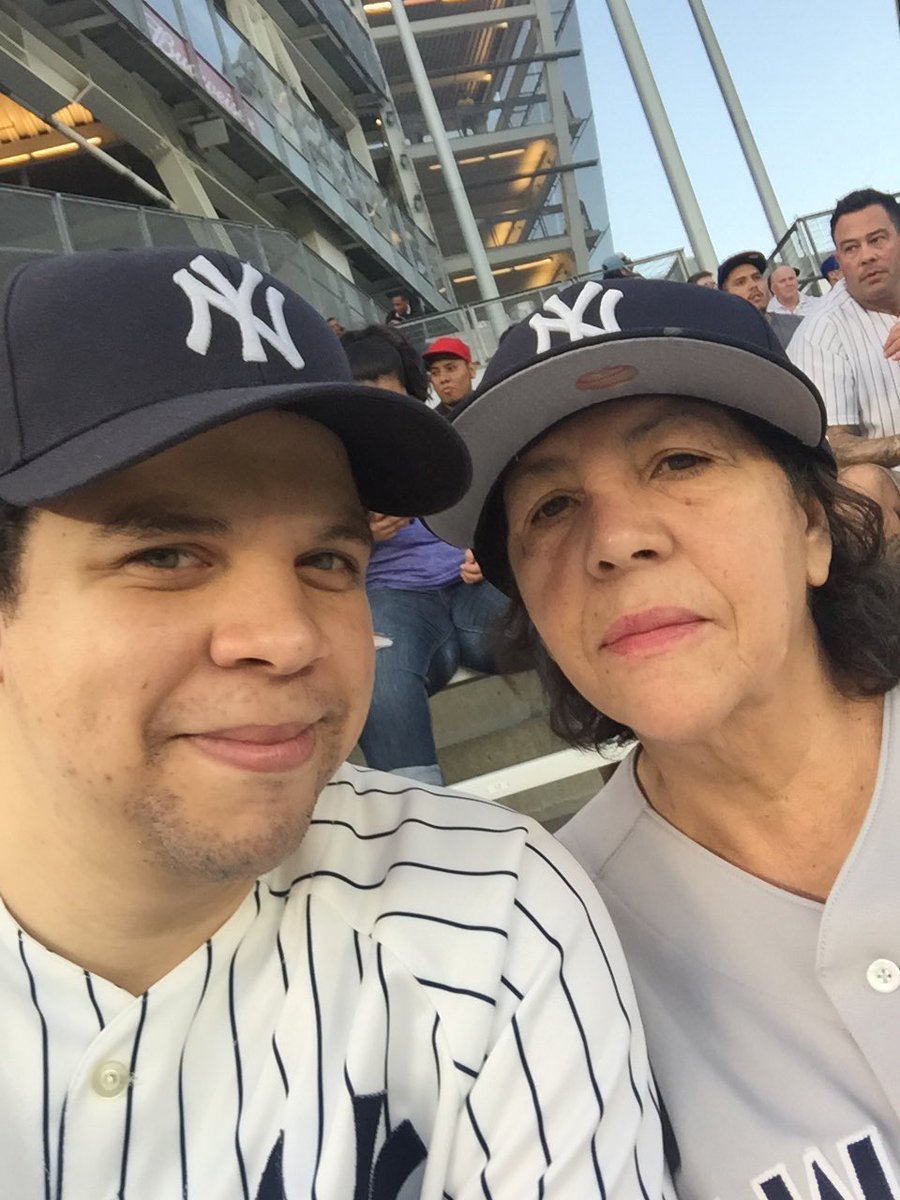 WhiteyLopez's tweet photo. My moms first ball game #MobilizingNYY https://t.co/Okb5b6mfIr