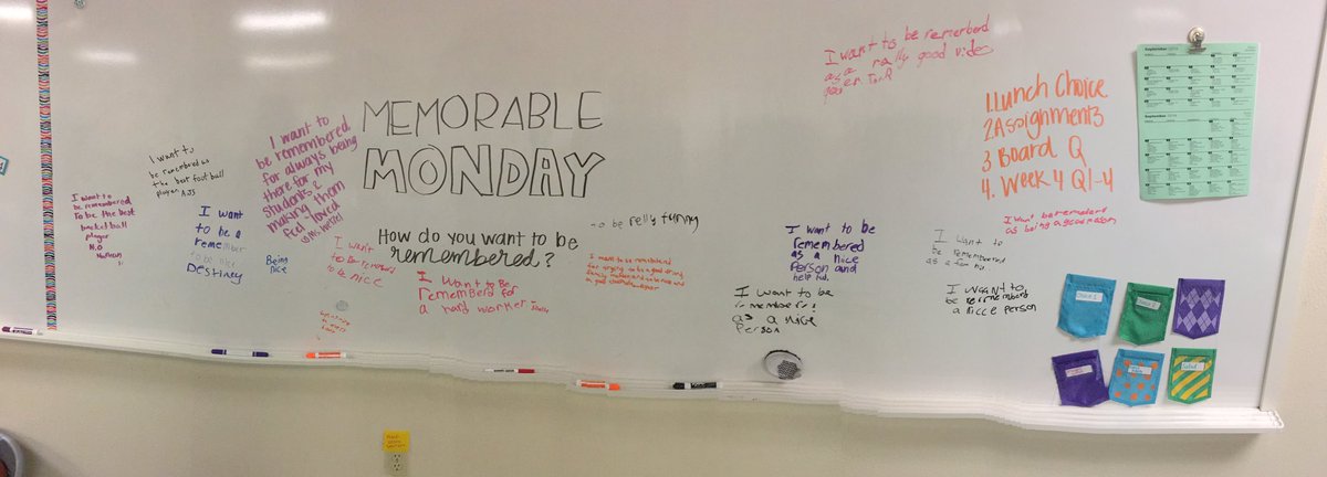 MsWetzel2016's tweet photo. Memorable Monday: How do you want to be remembered? https://t.co/XpgDhr6KqV