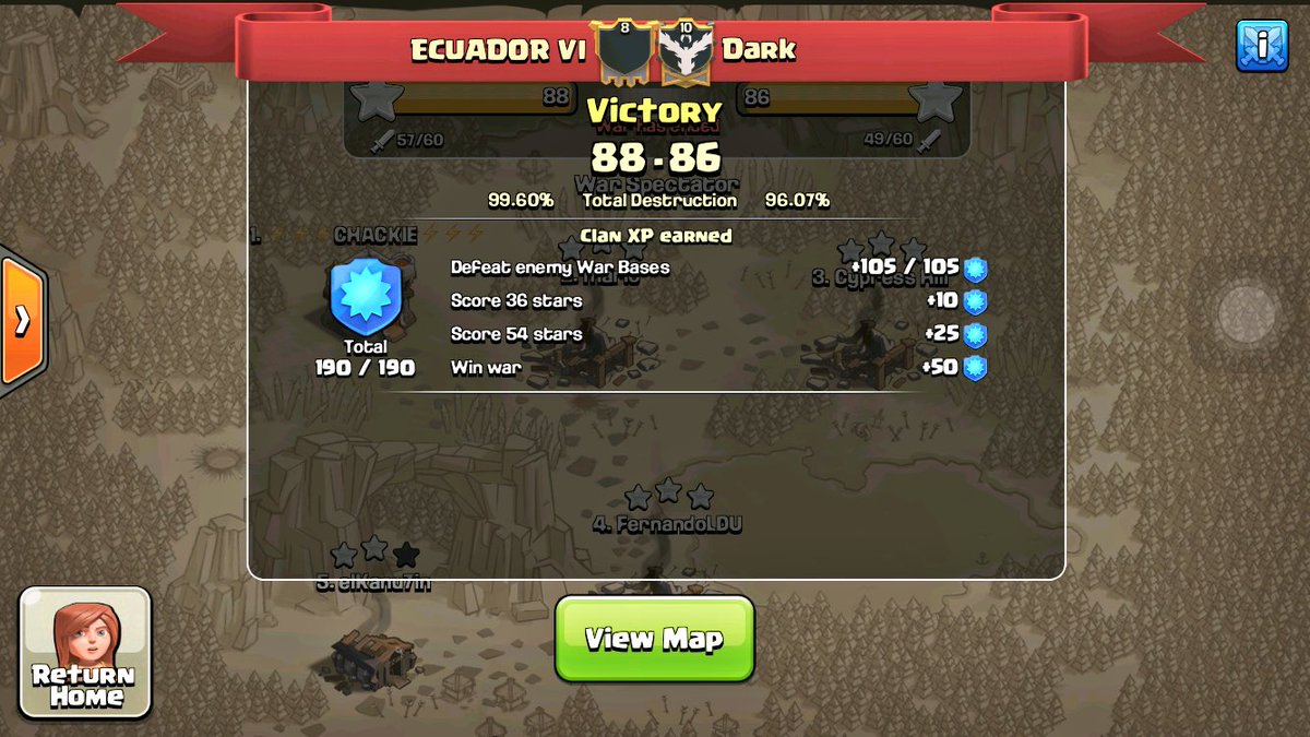 De visita en ecu_VI . Así quedó la guerra ! A 2 Estrellas para pw! <a href="/EcuadorVI/">ECUADOR VI</a> <a href="/ecuadortop/">TheCEO</a> <a href="/lajefacoc/">La Jefa ♥️</a>