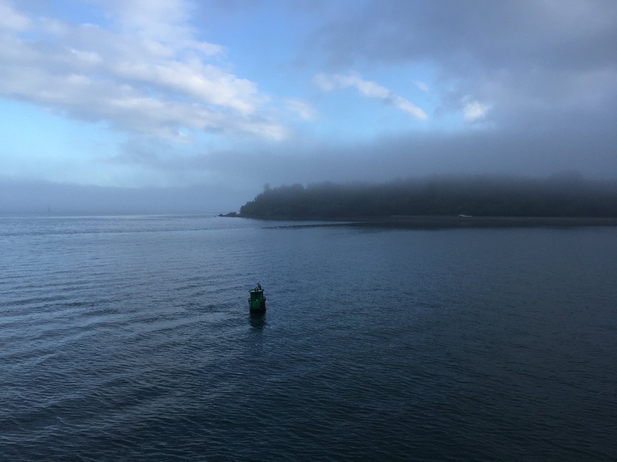 BHBeacon's tweet photo. Grape Island, early morning fog in September https://t.co/iKp8V9KGgd