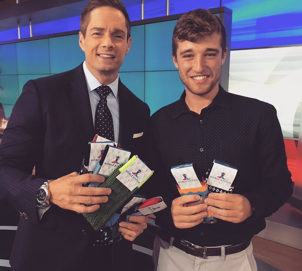 #entrepreneur Andrew started up <a href="/NobleStitch/">Noble Stitch</a> at 16!
CT kid making things happen.
Cool socks, great story @AnnNyberg