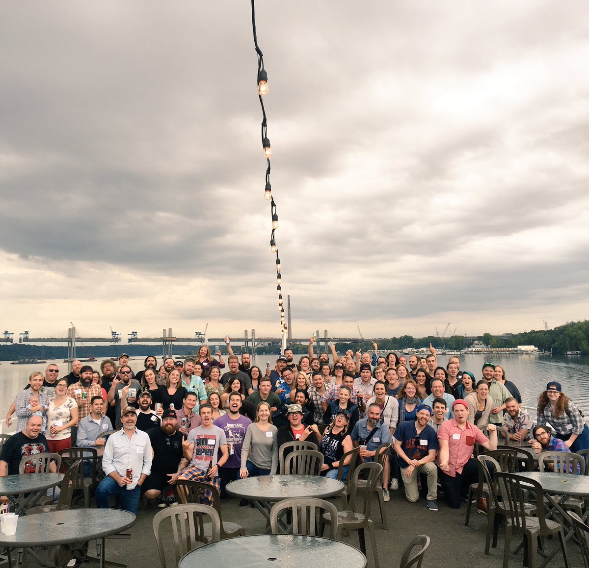 surlybrewing's tweet photo. Surly staff kick'n it down the St. Croix tonight. Cheers to all of you! https://t.co/jtJBrHr3tQ