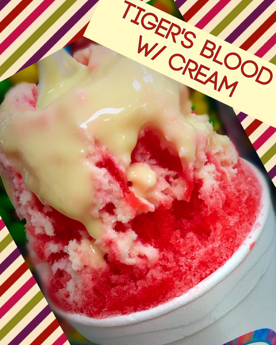 BuzzleShavedIce's tweet photo. Tiger's Blood w/ Cream is the BEST and It's our Flavor of the Week! Sweet cream is included for FREE 😋#buzzles #fotw https://t.co/j9RevHOsI8