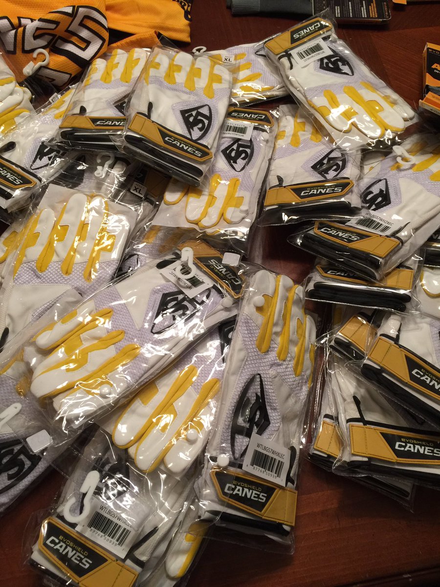 Custom <a href="/sluggernation/">Louisville Slugger</a> @EvoshieldCanes Batting Gloves for the <a href="/WilsonPremierBB/">Wilson Premier</a> Classic ✔️
