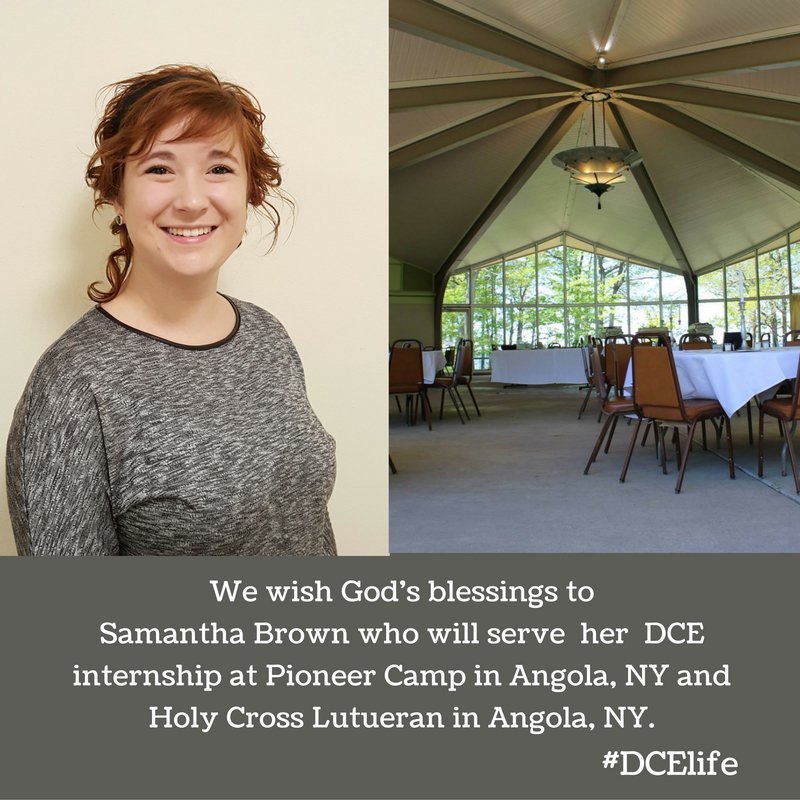 NADCEtweet's tweet photo. We wish God's blessings to Samantha Brown @CUChicago intern at Pioneer Camp and Holy Cross Lutheran in NY. #DCElife https://t.co/wNnVJLRbrx