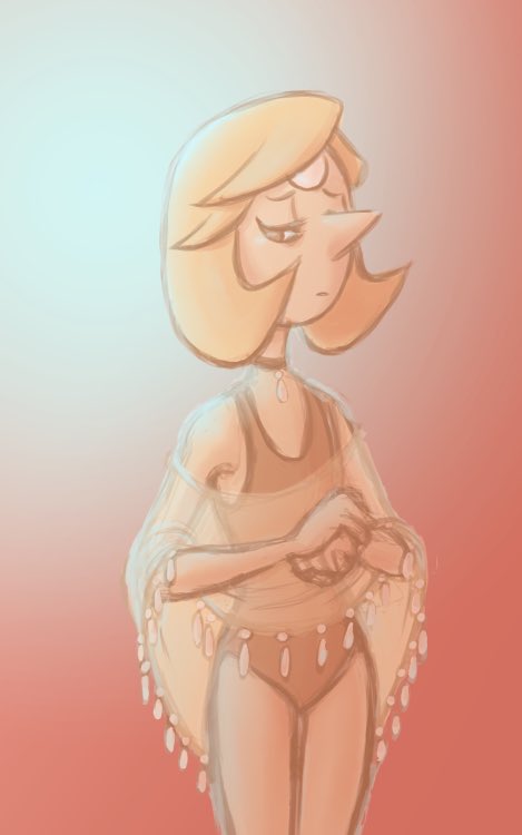 [This will be corrupt Pearl's original form, Champagne Pearl. Art by doublesunnies