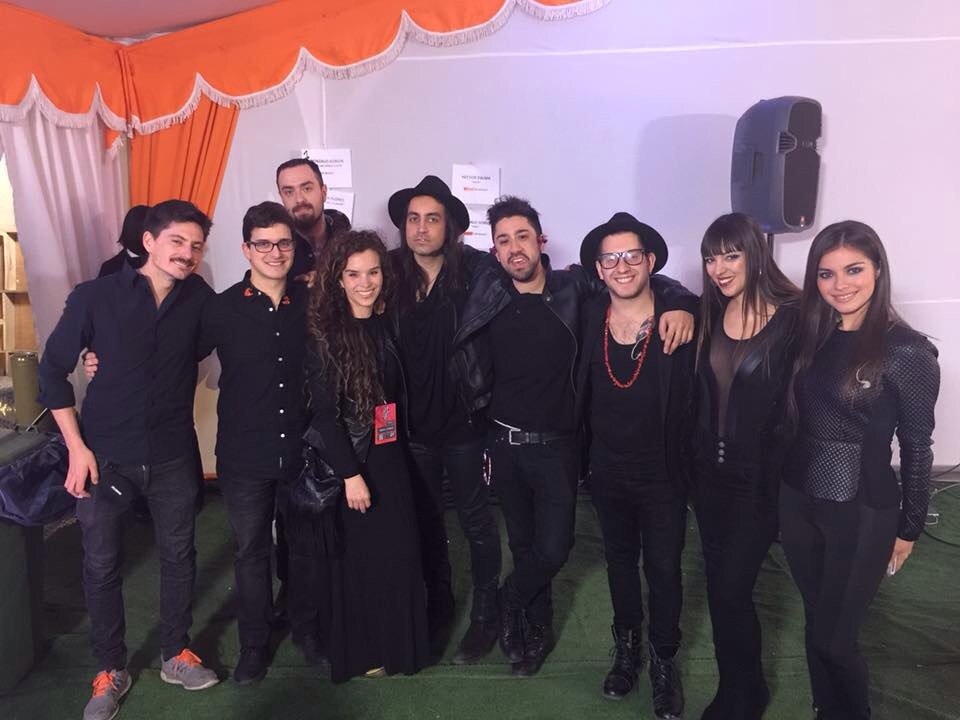 PamJimenezS's tweet photo. Parte de la banda @TheVoiceChile ✌️ @EduardoIensen @OctopusOrozco @basslopezs   @CristobalPlatz https://t.co/lSqVqee4d9