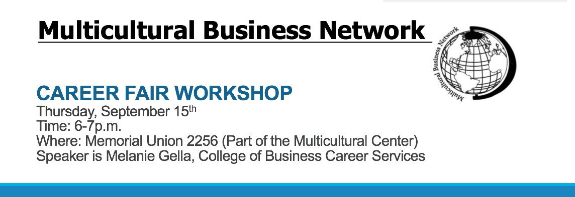 ISUMBN's tweet photo. Come join us this Thursday! Career services will be going over resumes, the importance of a cover letter, and more! https://t.co/4qGl3mHAtH