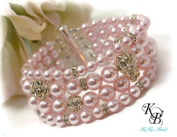 kykysbridal's tweet photo. Custom Color Beautiful Swarovski Pearl and Rhinestone Fireball 4 Strand Cuff Bracelet https://t.co/0HpKpUTDbZ https://t.co/C8Ns7FDn6T