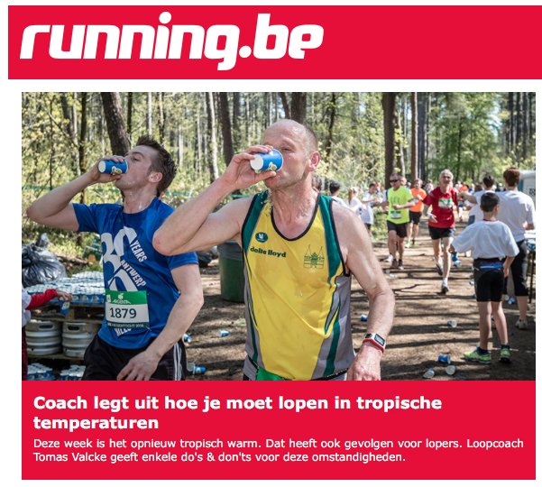 tomasvalcke's tweet photo. Indian Summer en de hitte deze week? Hoe train ik verder voor mijn marathon? https://t.co/bW8tkYxJ2B