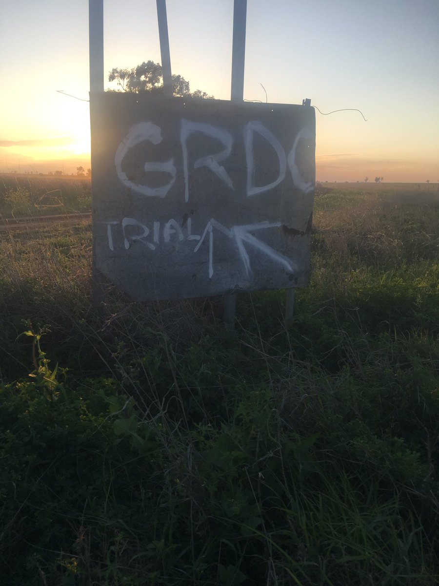 Roma Deep P trial site well sign posted @grdc #springtour