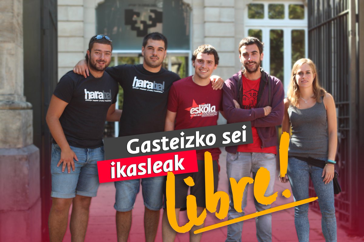 #6ikasleakLIBRE nahi ditugulako, ikasle presoak klasean nahi ditugulako... Bihar ikasle guztiok Gasteizera goaz!!!