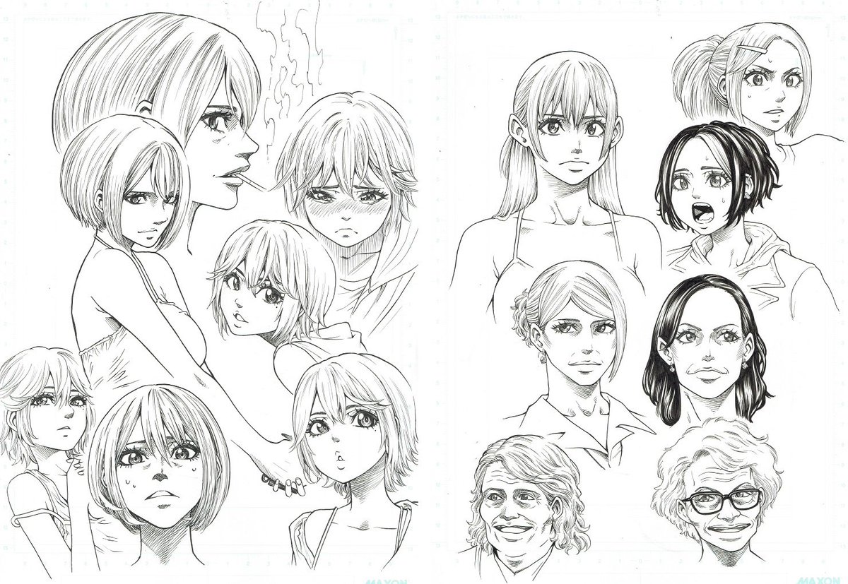 絵柄変更しようかなと思って試作した適当な人物顔絵(女性) 