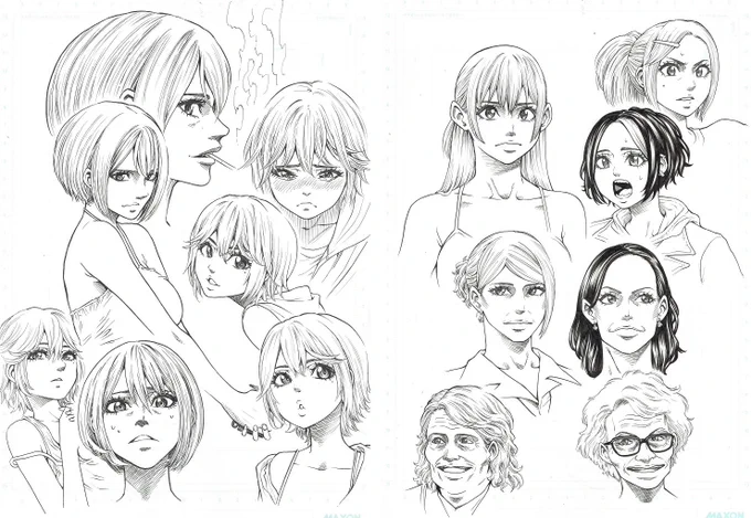 絵柄変更しようかなと思って試作した適当な人物顔絵(女性) 