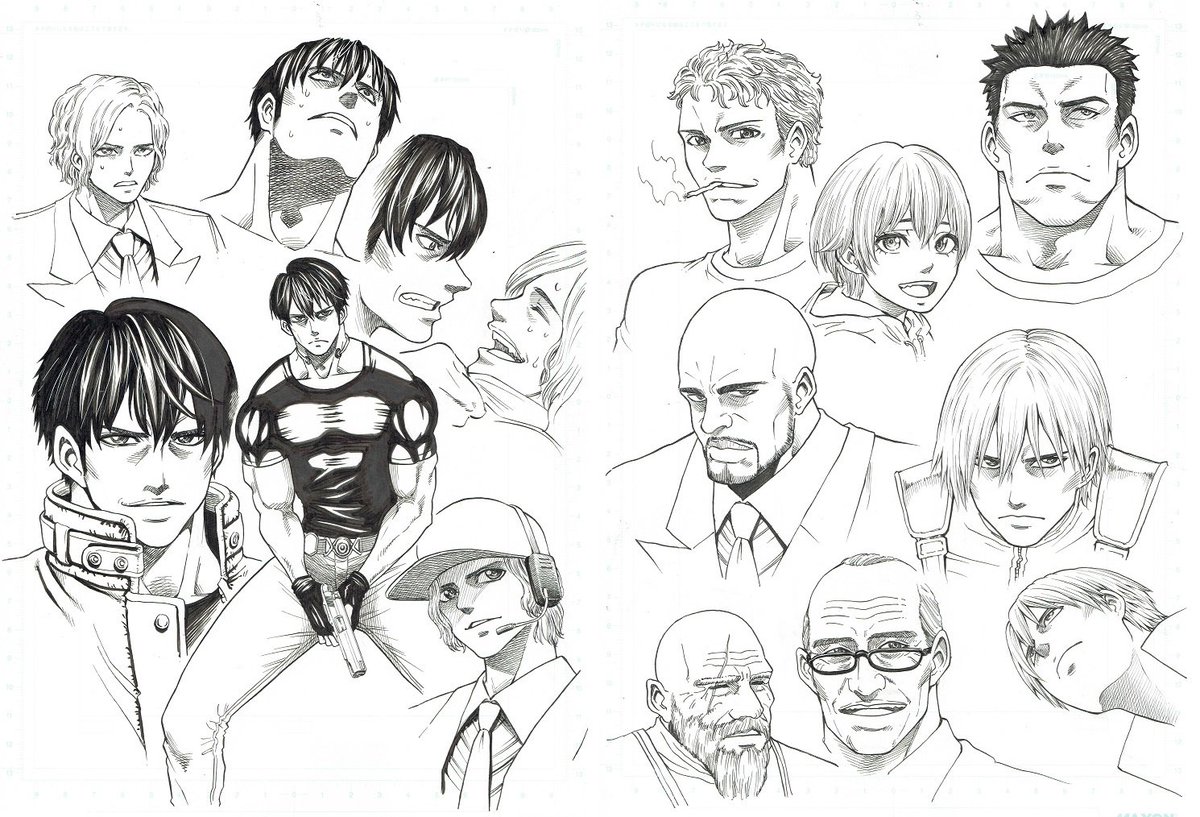 絵柄変更しようかなと思って試作した適当な人物顔絵(男性) 