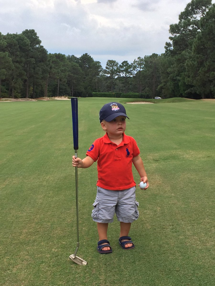 Schwob3's tweet photo. Good time playing golf with this guy #first18 https://t.co/hihSx9sGUW