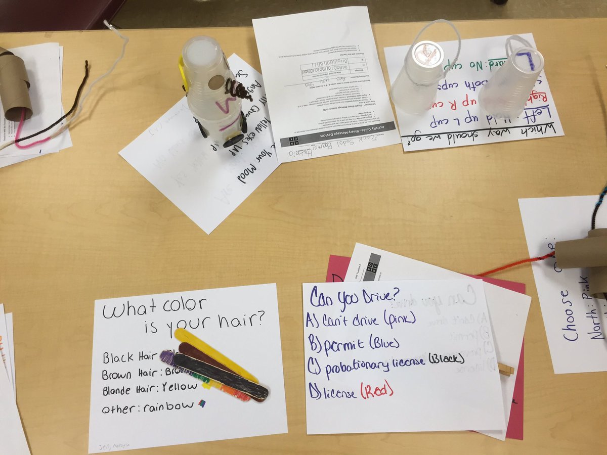 MrsWrightCS's tweet photo. Bit Sending Devices ✅ Binary with Flippy-do coming up soon! @TeachCode #APCSPFirstWeek https://t.co/Iwm4cx5s7k