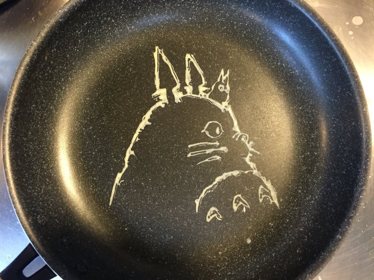 Laricetta99 בטוויטר パンケーキアートの作り方 ジブリのタイトル的なトトロ Totoro As Ghibli Title パン ケーキアート Pancakeart