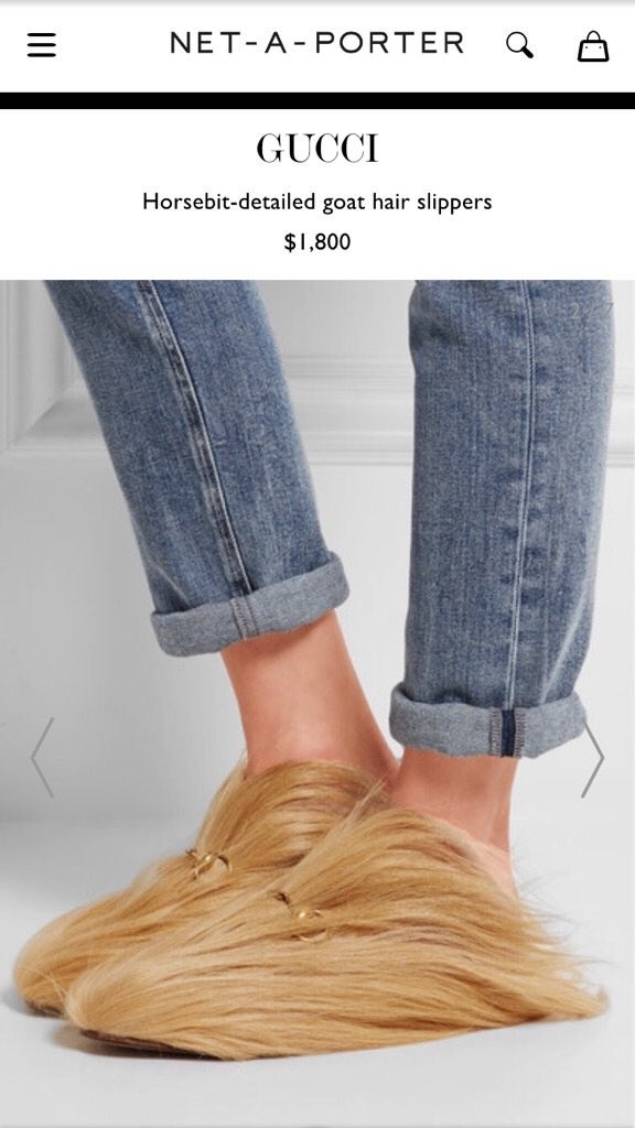 goat hair slippers