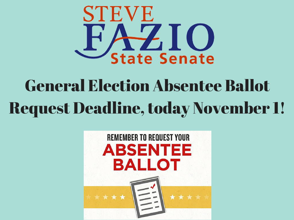 SteveFazio27's tweet photo. Today is the LAST day to apply for an absentee ballot. Visit https://t.co/uhaEe58trU for info! https://t.co/hkAkpy245q