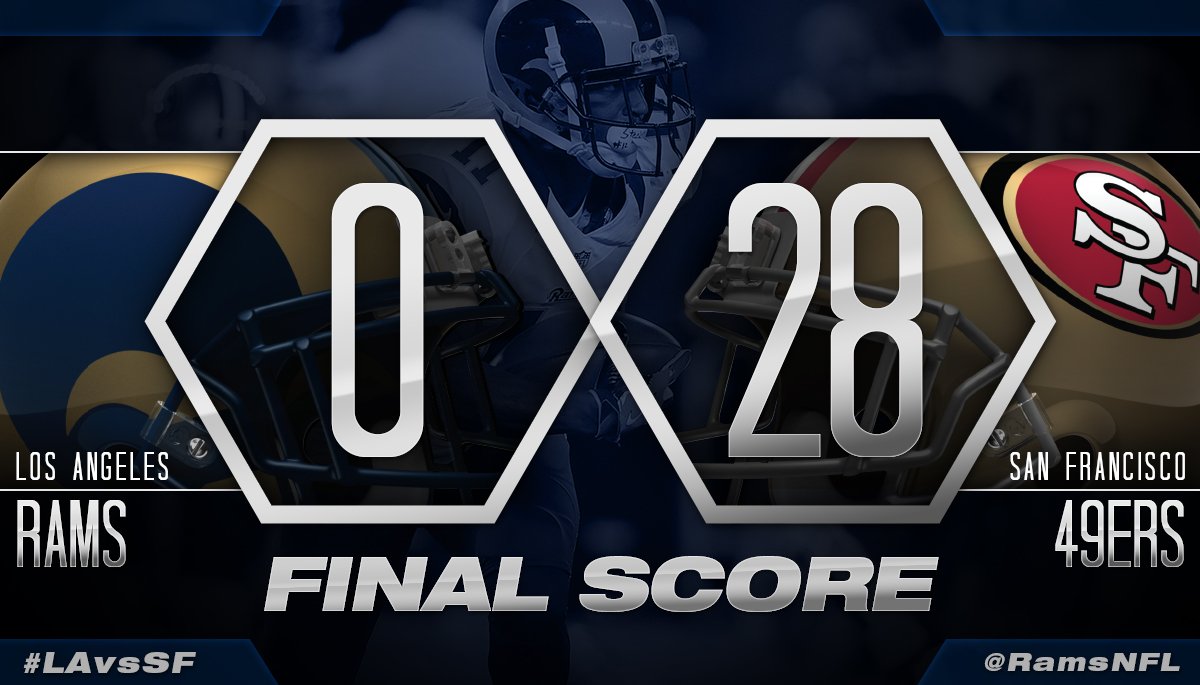RamsNFL's tweet photo. Final #LAvsSF https://t.co/JIZAXWYfCG