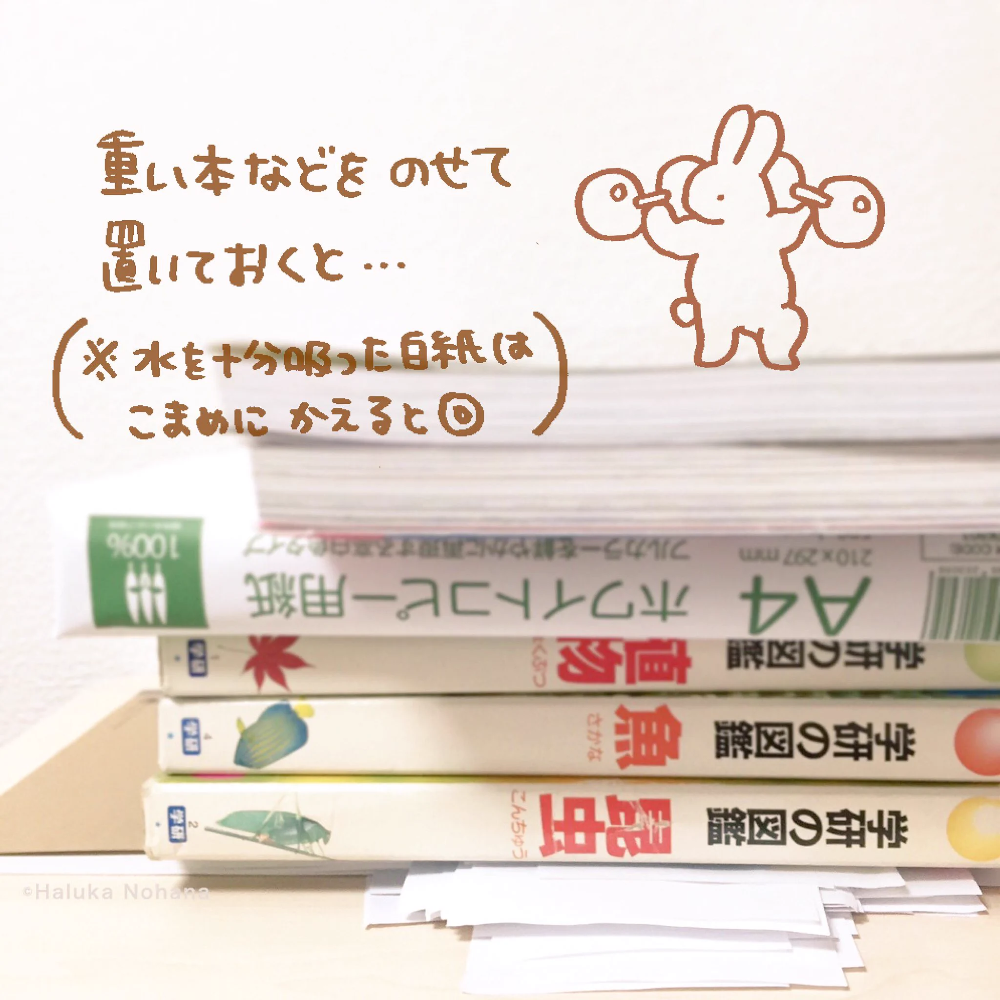 本が濡れてしまった時…シワシワになっちゃうのを防止する方法がこれ！！