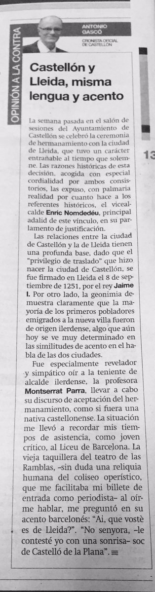 LaLlicencia's tweet image. Ciutats agermanades. Castelló de la Plana-Lleida. 1251-2016 #8set #Fundació #CronistadelaCiutat @AjuntCastello