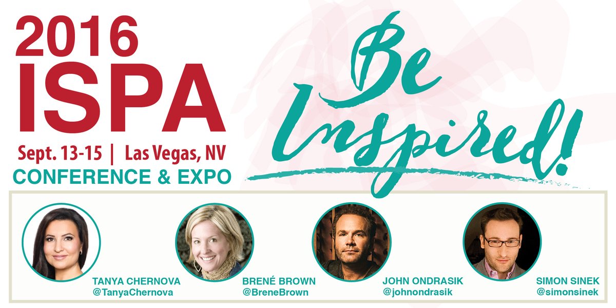 Excited for my 7th year at #ISPA2016! Join me for my session at 8 AM, followed by the extraordinary <a href="/BreneBrown/">Brené Brown</a>.