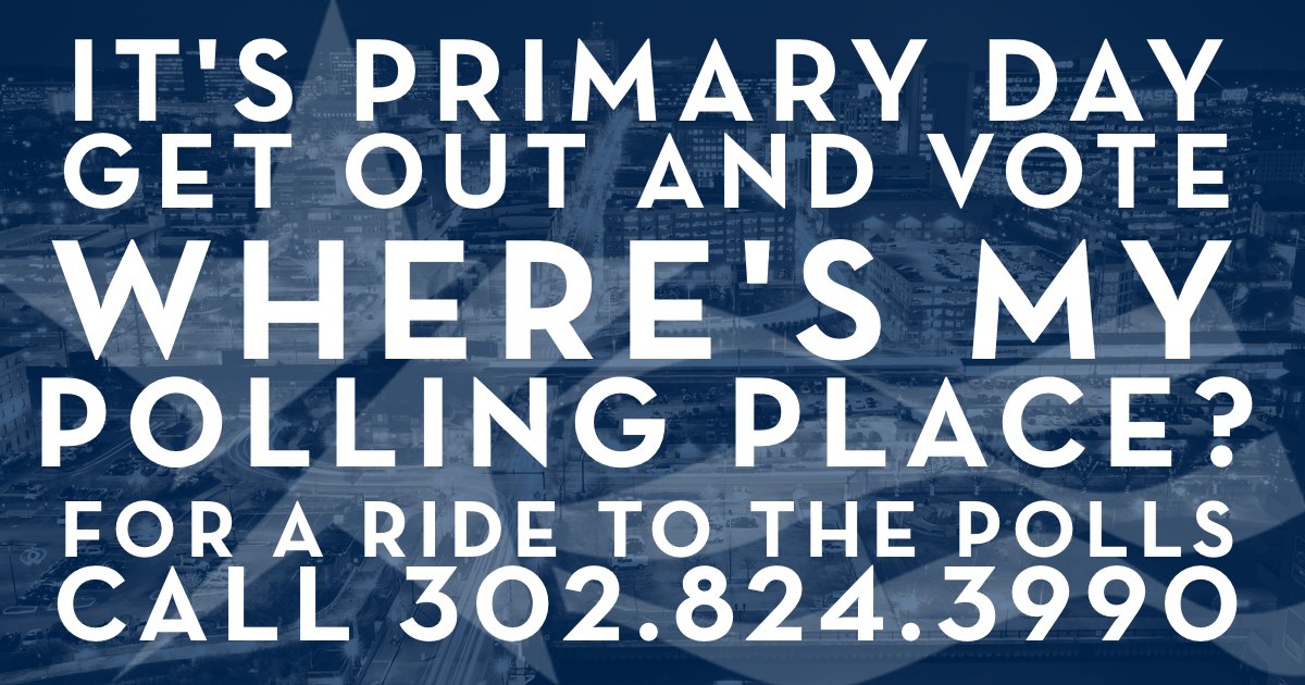 MikePurzycki's tweet photo. It’s #Primary Day! Not sure of your polling place? Visit https://t.co/MP0F2PLcIh! #VoteDE #netDE #MikeForMayor16 https://t.co/0NQ3Lo8eys