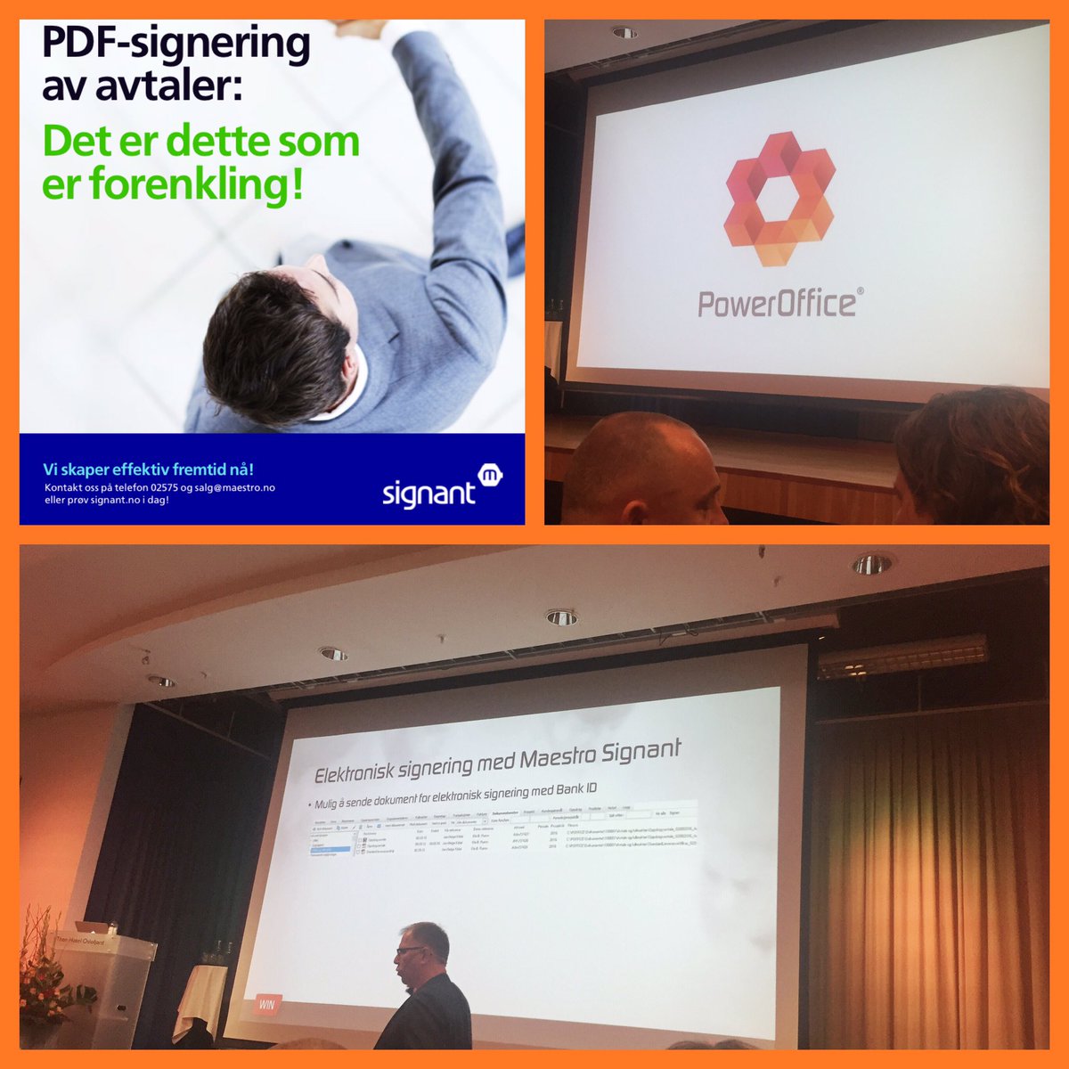 AGjesdahl's tweet image. PowerOffice + Signant = Sant #lansertidag #powerforum2016