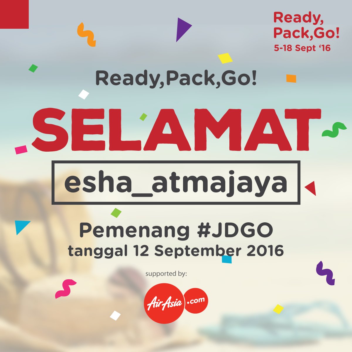 JDid's tweet photo. Selamat untuk pemenang #JDGO tgl 10-13 September 2016 yang udah ikutan kuis #JDGo. Selamat belanja ya! https://t.co/ecimJm0dW7