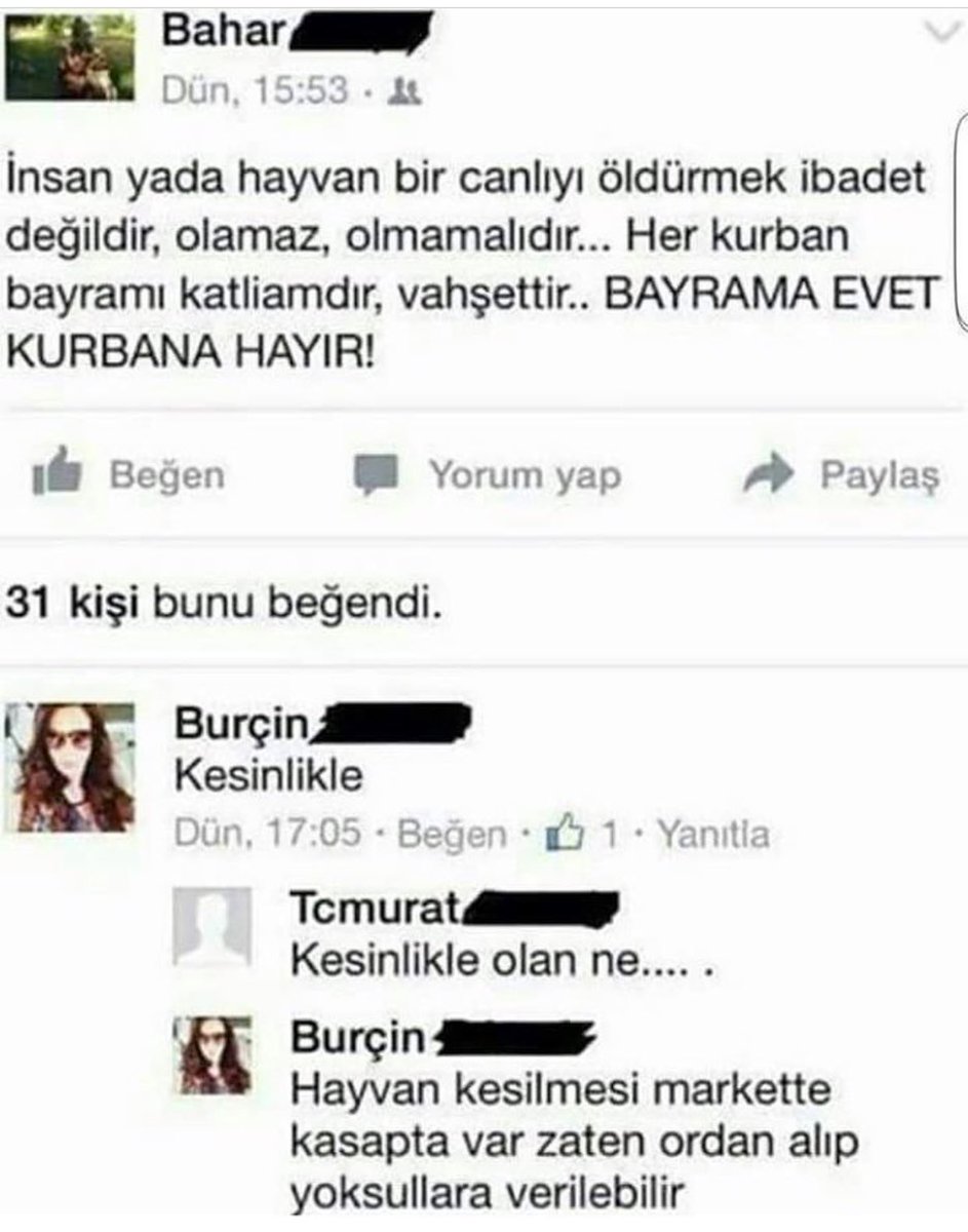 Ne kesiyonuz bu bayram demişti de cevaplayan arkadaş vardı ya, ben o arkadaşa KESİNLİKLE katılıyorum!
Beğen paylaş!