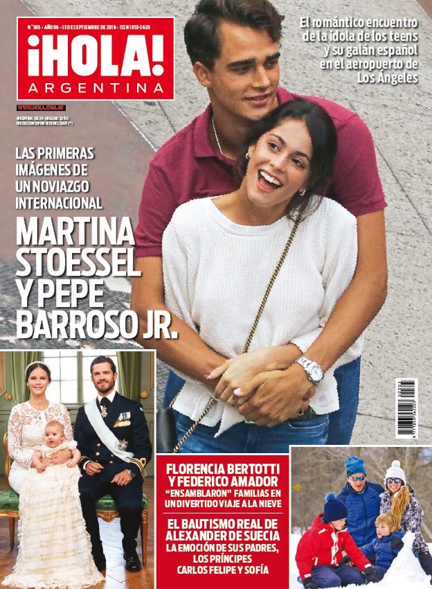 holacomar's tweet photo. 💘 ¡Felices! Así se ven @TiniStoessel y Pepe Barroso Jr., su novio español, en la #tapadeHola de esta semana https://t.co/DaZDkVjwJ4