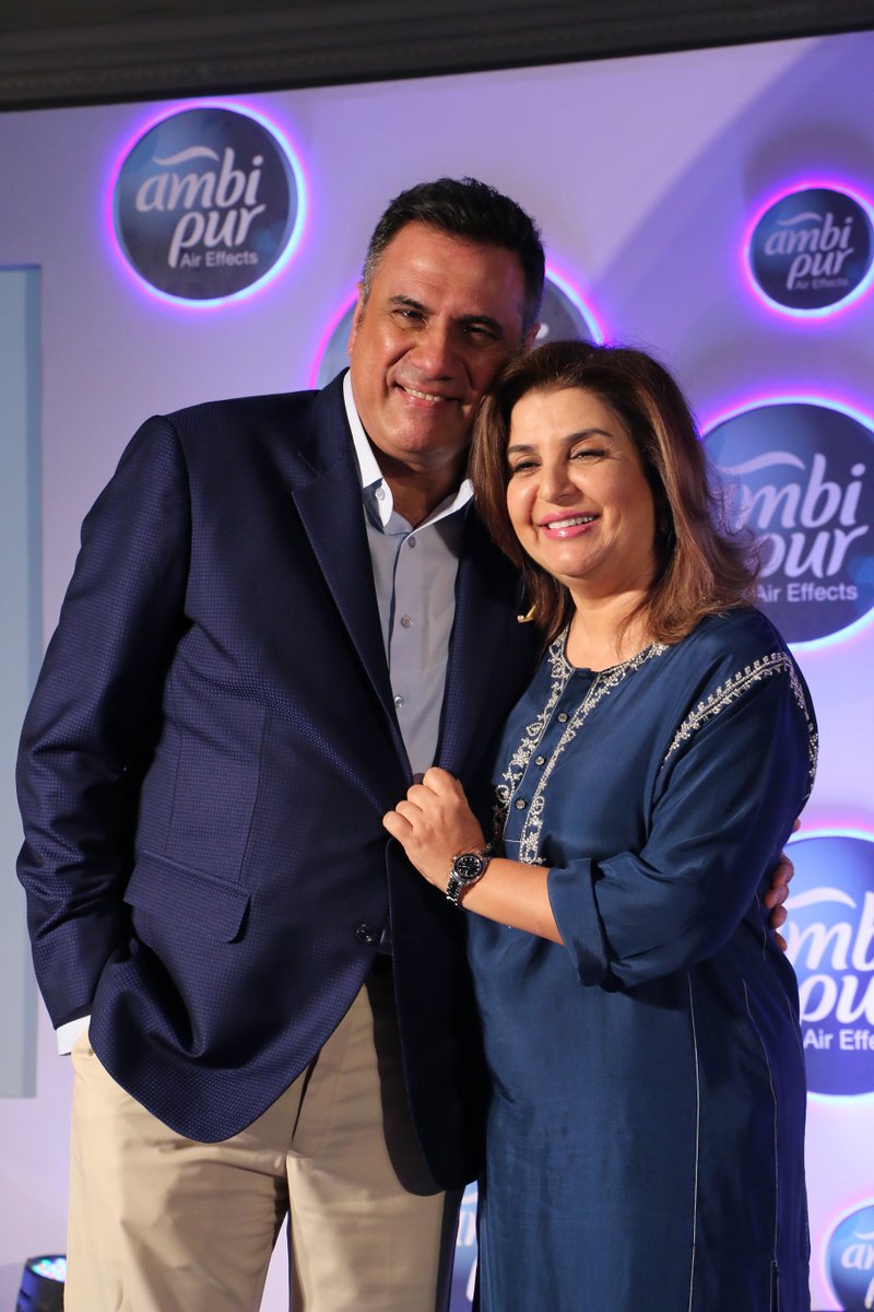 MissMalini's tweet photo. Sorry @TheFarahKhan! @Bomanirani & @AmbiPurIndia have won this round. Victory does smell sweet! :D #SmellyToSmiley https://t.co/ttHd7KSsk2