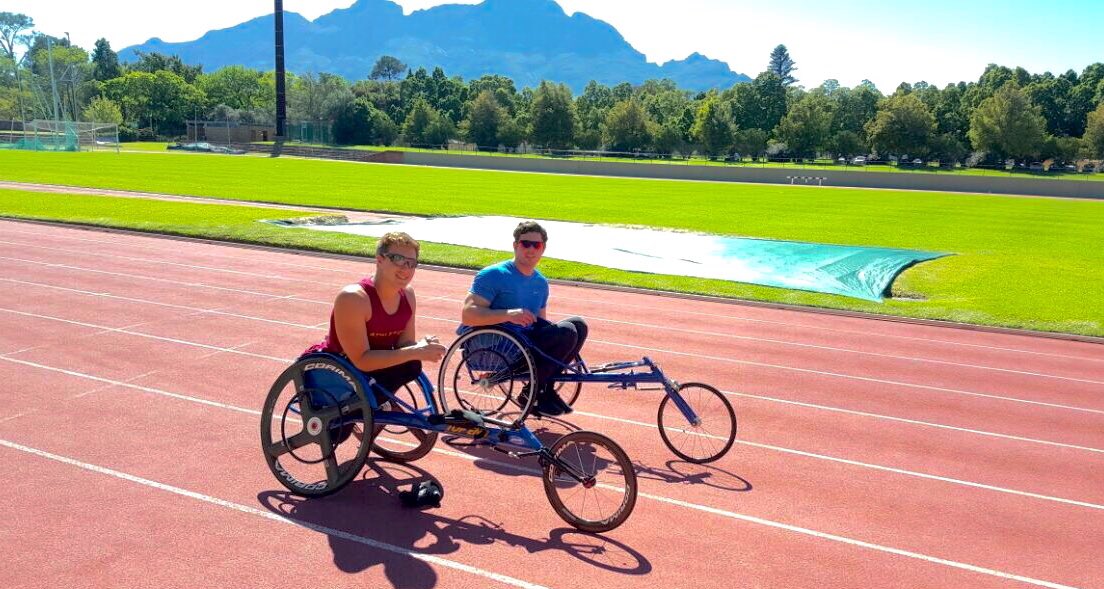 BrandonBeack's tweet photo. 'Every journey starts with a single step' 
Alwyn Uys first touch of #WheelchairRacing at #Coetzenburg 
#Parasport https://t.co/HXM07TYrbr