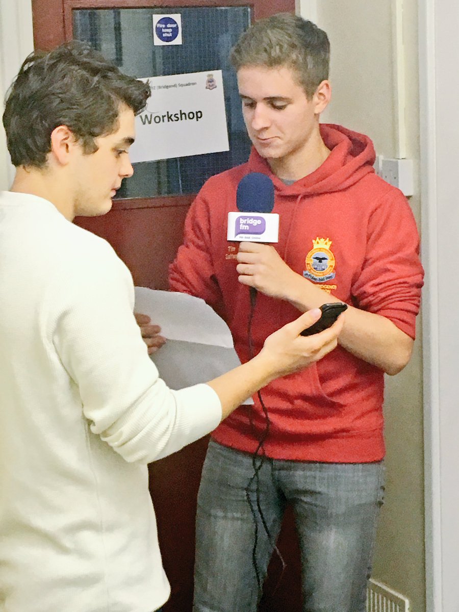 Cpl Tim Salter recording our recruitment ad with @1063bridgefm #voiceof1092 #aircadets #whatwedo
