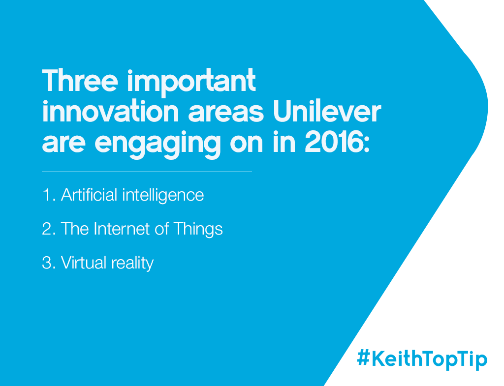 keithweed's tweet photo. Why should a 'soup and soap' company care about #tech? We want to understand where the whole market is heading. https://t.co/bc4nfI3Uyg