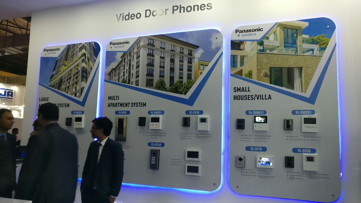 PanasonicInNews's tweet photo. For Villas as well as apartments in a housing society, our Video Door Phones are on display at #InfoComm2016! https://t.co/KzKANptzux