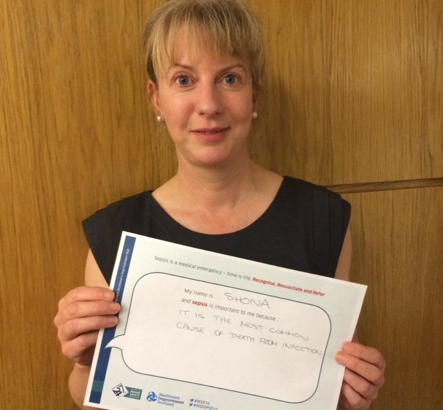 scotgovhealth's tweet photo. Health Secretary @ShonaRobison pledged her support for @WorldSepsisDay last week #wsd16 #wsdspsp16 https://t.co/kRfAM8r8Ev