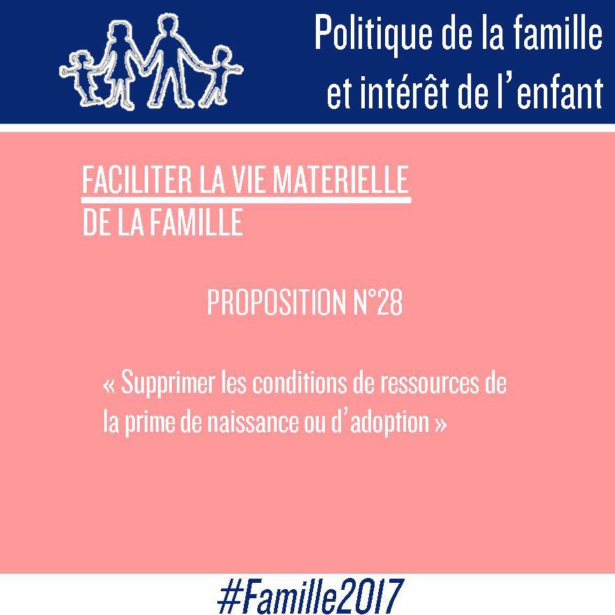SyndicatFamille's tweet photo. Proposition 28 : Supprimer les conditions de ressources de la prime de naissance ou d'adoption

#LT #Famille2017 https://t.co/nvEuSJTroV