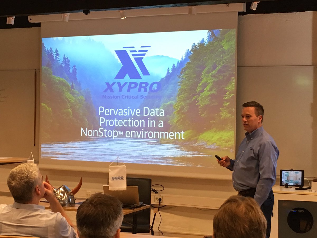 SeanBicknell's tweet photo. Data Protection on the @HPE #NonStop. Rob Lesan from @XYPROTechnology getting into the bits and bytes https://t.co/DaSAr0stqe