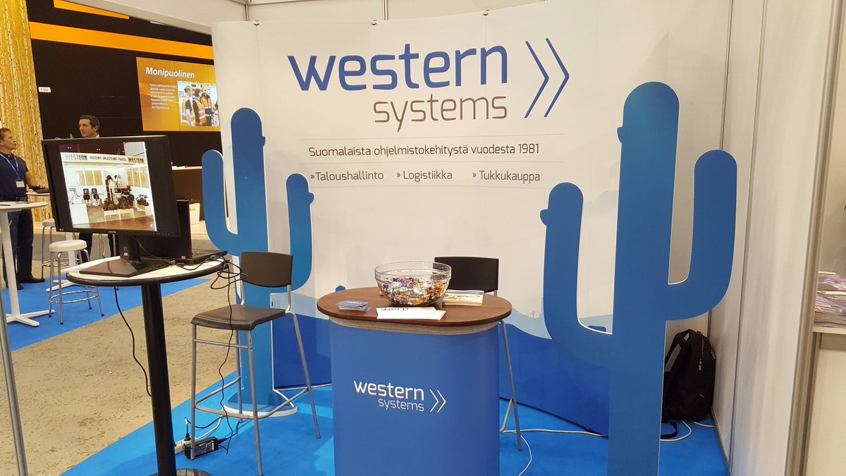 WesternOy's tweet photo. #Logistiikka-messuilla esittelyssä älykäs kotimainen ERP-järjestelmä. Tule käymään suklaalla osastolla C 410. https://t.co/yQ3UNse8D9
