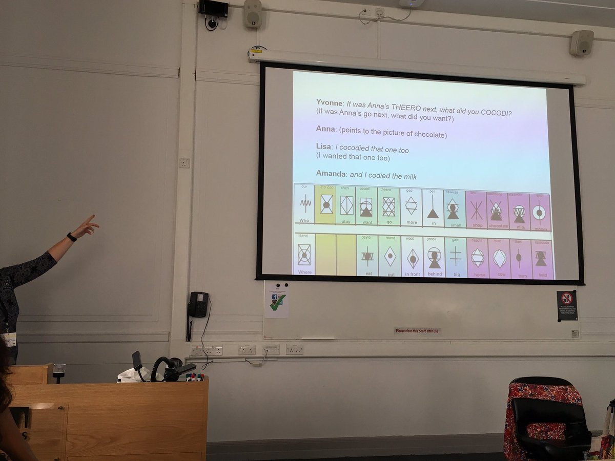 CALLScotland's tweet photo. Yvonne surprised that evidence suggested mainstream children found it hard to identify symbols. #CMconf2016 https://t.co/MyaiikYiXX
