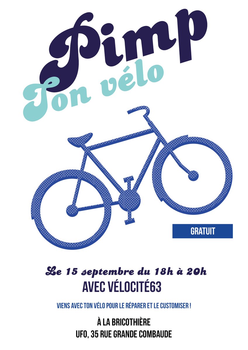 bonjourlufo's tweet photo. jeudi 19/09 - Pimp ton vélo #lagauthiere #velo #mobilité #clermontfd #velocite63 #stickers #reparation https://t.co/XyzBWhZQkl