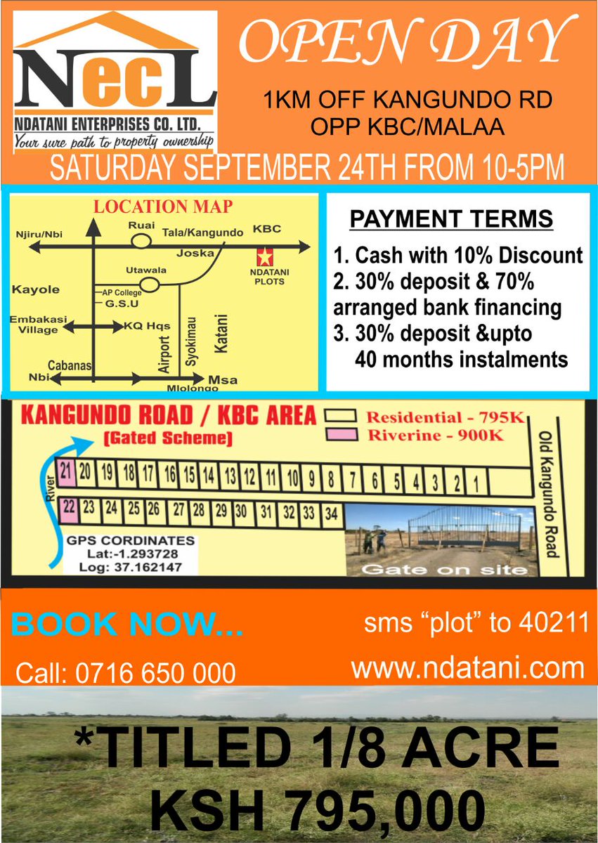 johnstonevusena's tweet image. #NdataniPlotNaKilimo It’s not your salary that makes you rich, it’s your spending habits, Talk to us @NdataniPlots